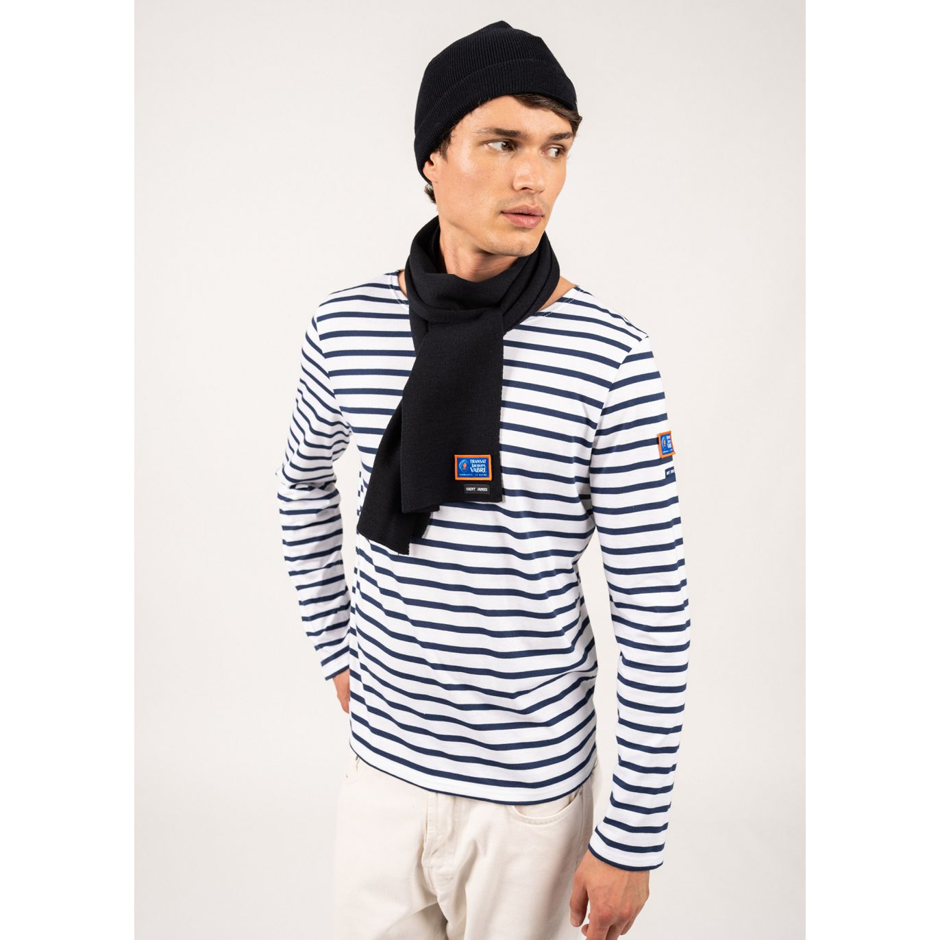 Echarpe unie en laine mélangée - SAINT JAMES x Transat Jacques Vabre